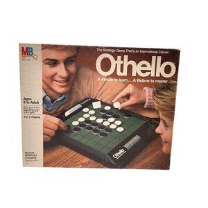 Vintage 1986 Milton Bradley Othello Board Game Strategy Classic Complete